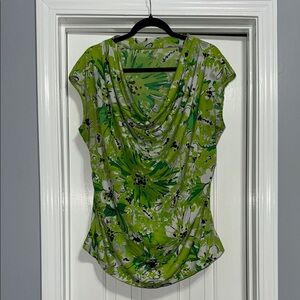 Worthington Floral Green Top